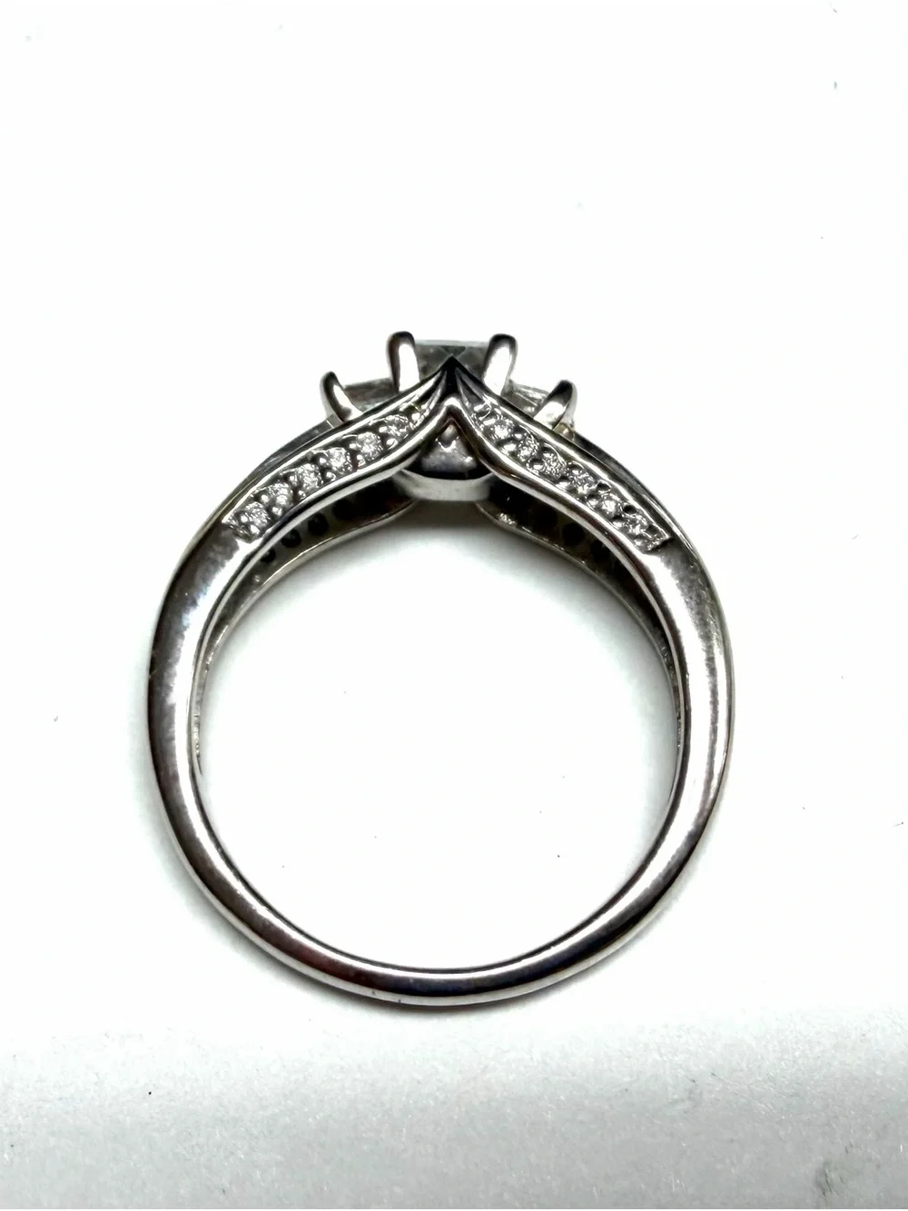 14k White Gold .99ctw Natural Diamond Engagement Ring